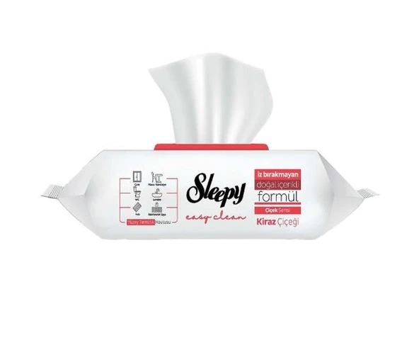 Sleepy Easy Clean Kiraz Çiçeği Yüzey Temizlik Havlusu 100' lü ürün görseli