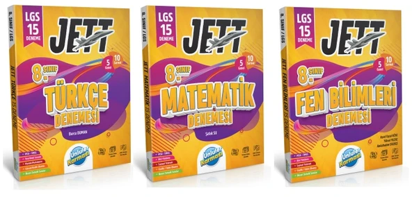 8.Sınıf LGS Ünlüler Jett 15 Deneme (Türkçe-Matematik-Fen Bilimleri) - Resim 3