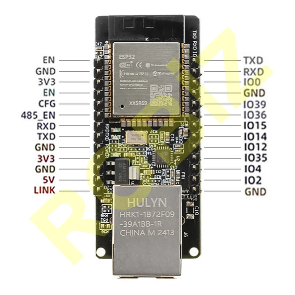 ESP32-ETH01 Ethernet to Wifi / Bluetooth Çevirici Gateway Modül  Embedded Serial Port Kablosuz Haberleşme Kartı WT32-ETH01 - Resim 3