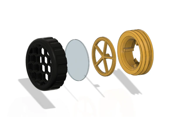 Byr3D M3 Solunum Cihazı Için Maske Kumaşı Için Filtre Muhafazası 3D845358 Sadece Plastik Aparattır