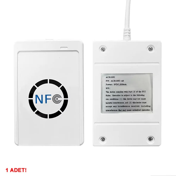 ACR122U 13.56Mhz Rfid Okuyucu Yazıcı  Usb Kopyalayıcı Nfc Manyetik Kart Anahtarlık Etiket Okuyucu Personel Takip Kapı Giriş Kontrol Sayaç Proximity - 3