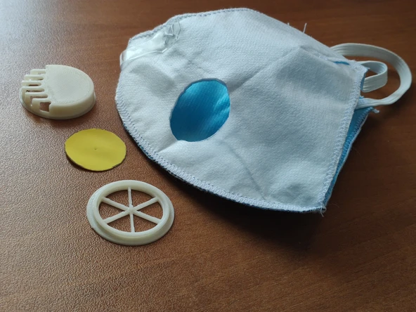Byr3D Solunum Cihazı Veya Maske Için Valf 3D845827 Sadece Plastik Aparattır