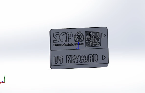 Byr3D Scp Vakfı'nın 5. Seviye Personeli Için Sağlam Erişim Kartı Modeli 3D847499 Sadece Plastik Aparattır