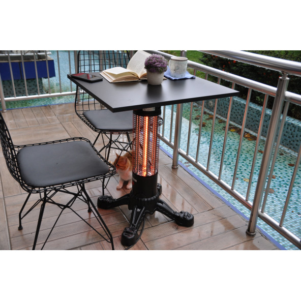 Hottable Tekno Plus 1500 W Infrared Uzaktan Kumandalı Isıtıcılı Masa - 4