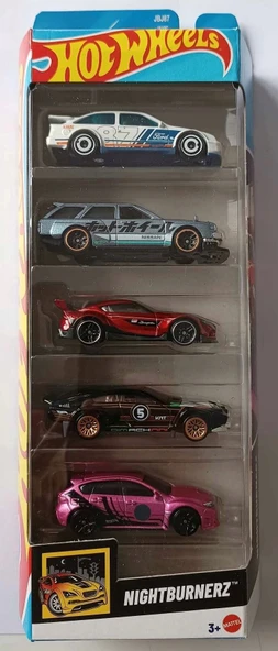 Hot Wheels 5'li Araba Seti Nıghtburnerz Ford, Nissan, Toyota Supra, Dimachinni, Subaru JBJ87