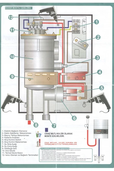 SUYIKA Champıon Elektrikli Banyo Şofbeni 7500w - 5