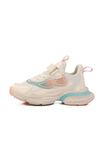 Pepino Beyaz Cırtlı Hafif Hava Alabilen Kız Çocuk Spor Ayakkabı - 2