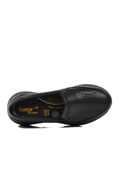 Aspor Siyah Hakiki Deri Anatomik Kadın Casual Ayakkabı - Resim 4