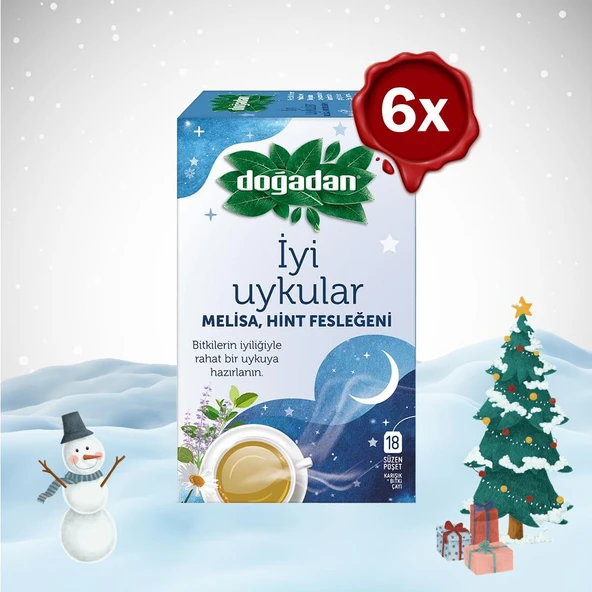 Doğadan Yılbaşı Paketi İyi Uykular Çayı Melisa ve Hint Fesleğeni x 6 ürün görseli