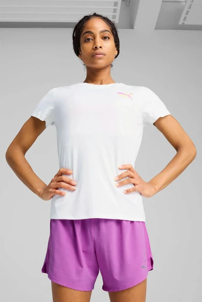 Puma 526553 02 Graphics Running Illustratio Kadın T-shirt