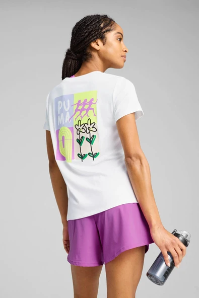 Puma 526553 02 Graphics Running Illustratio Kadın T-shirt - 3