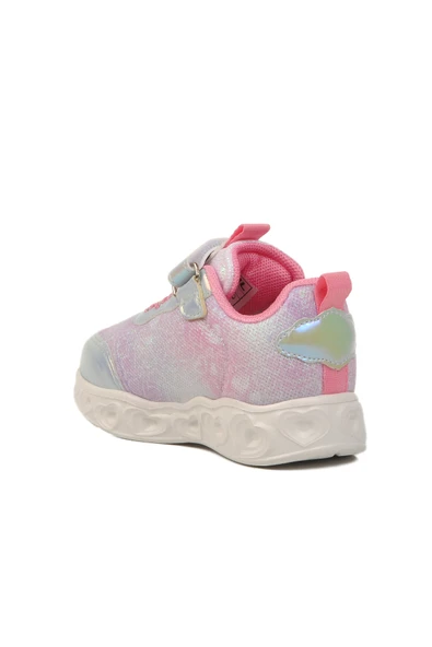 Aspor Gümüş Cırtlı Işıklı Kız Çocuk Spor Ayakkabı - 4