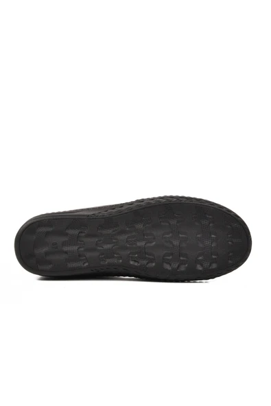 Aspor Siyah Hakiki Deri Kadın Casual Ayakkabı - Resim 5