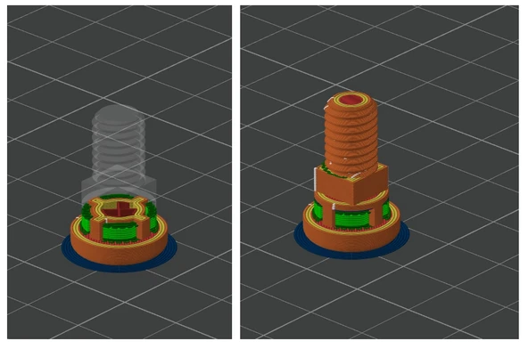 Byr3D Kaynak Kaskının Kafa Bandını Maskenin Gövdesine Tutturmak Için Cıvata. 3D862719 Sadece Plastik Aparattır