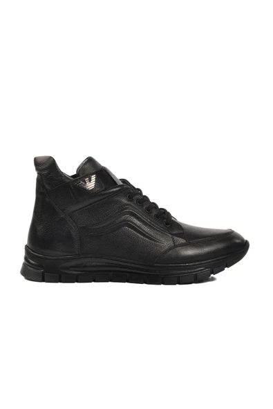 Aspor Siyah Hakiki Deri Erkek Bot