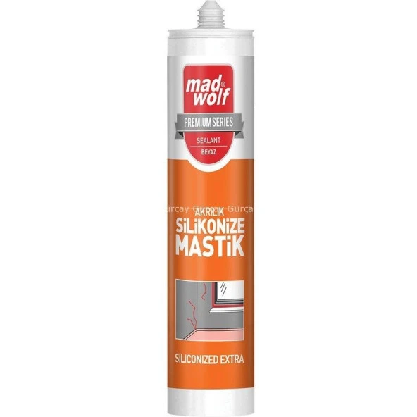 Mad Wolf Silikonize Mastik 550gr. Beyaz (24 Adet)