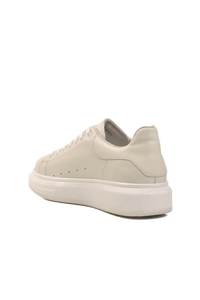 Marcomen Beyaz Hakiki Deri Erkek Sneaker - 4