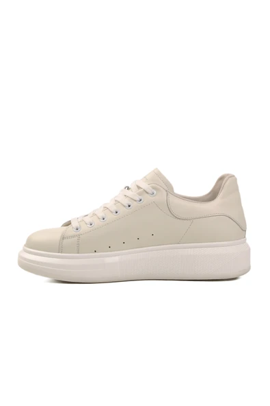 Marcomen Beyaz Hakiki Deri Erkek Sneaker - 2