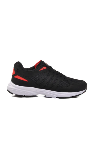 Walkway Siyah Beyaz Fileli Hafif Unisex Spor Ayakkabı
