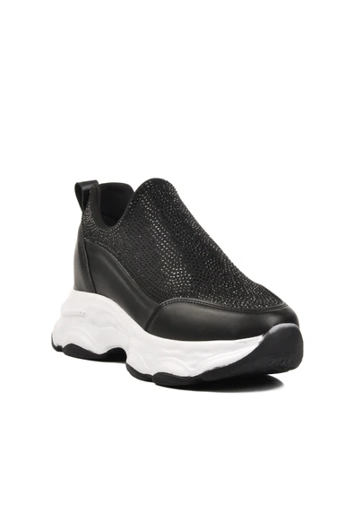 Aspor Siyah Taşlı Kadın Sneaker - 3
