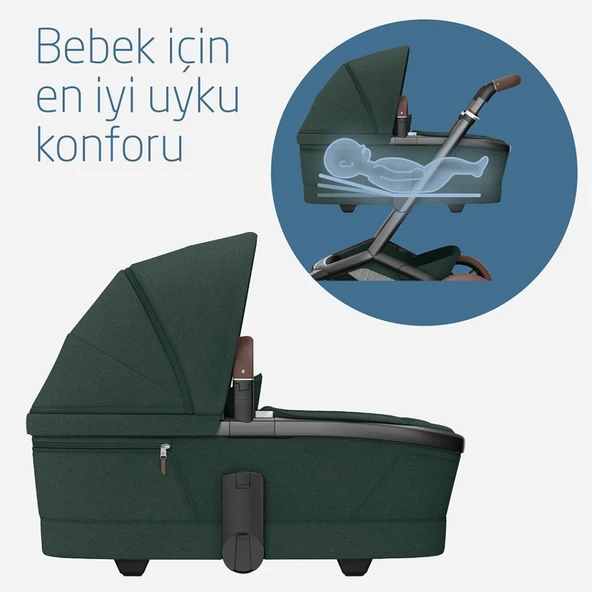 Maxi-Cosi Fame Yatış Pozisyonu Ayarlanabilir Ekstra Geniş 0-9 kg Portbebe Twillic Green - 3