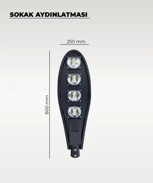 200W Sokak Aydınlatması 6500K Beyaz Işık (220V) IP65 - 2