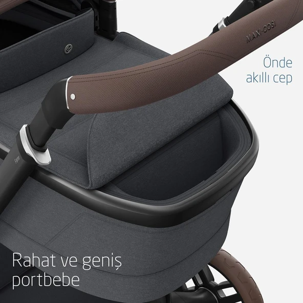 Maxi-Cosi Fame Yatış Pozisyonu Ayarlanabilir Ekstra Geniş 0-9 kg Portbebe Twillic Graphite - 7