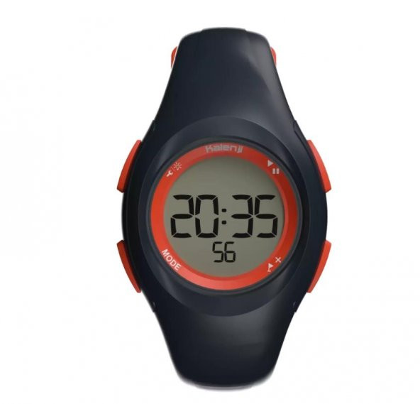 Kalenji W200 Kronometreli Spor Kol Saati Koyumavi-Turuncu S Beden - 2