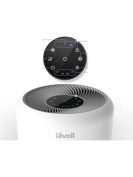 Levoit H13 HEPA Hava Filtresi Hava Temizleyici, 40 m2 Odası için Cadr 187 m3/s, Zamanlayıcılı, Sessiz Uyku Modu, Beyaz - 4