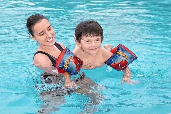 Spiderman Çocuk Şişme Kolluk Örümcek Adam Deniz Plaj Yüzme Kolluğu Oyuncak - 3