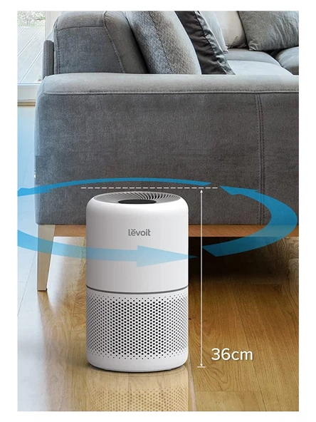 Levoit H13 HEPA Hava Filtresi Hava Temizleyici, 40 m2 Odası için Cadr 187 m3/s, Zamanlayıcılı, Sessiz Uyku Modu, Beyaz - 2