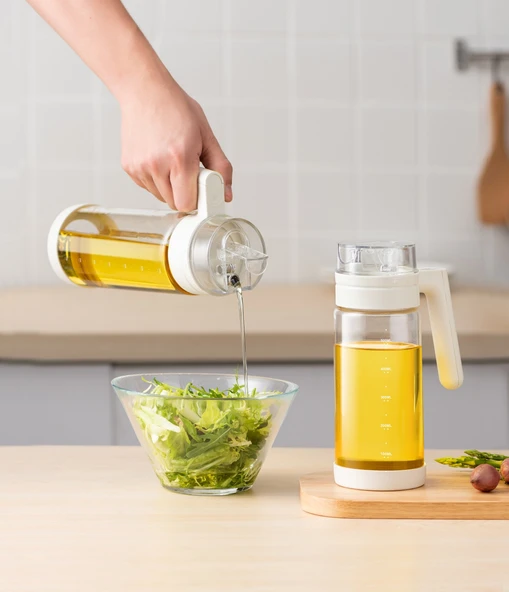 Pinmoo Basic Kulplu Otomatik Kapak Yağdanlık 700 ml - 3