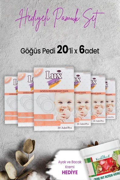 Lux Göğüs Pedi 20' li x 6 Adet ve Hediyeli ürün görseli