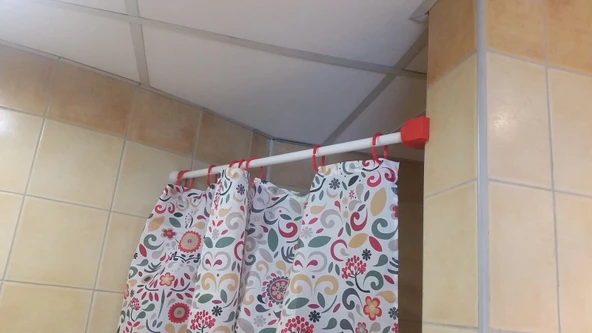 Byr3D Duş Perdesi Çubuğu Montajı T1036985 Sadece Plastik Aparattır - 3