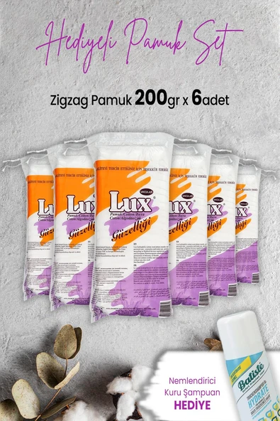 Lux Zigzag Pamuk 200 gr x 6 Adet ve Hediyeli ürün görseli