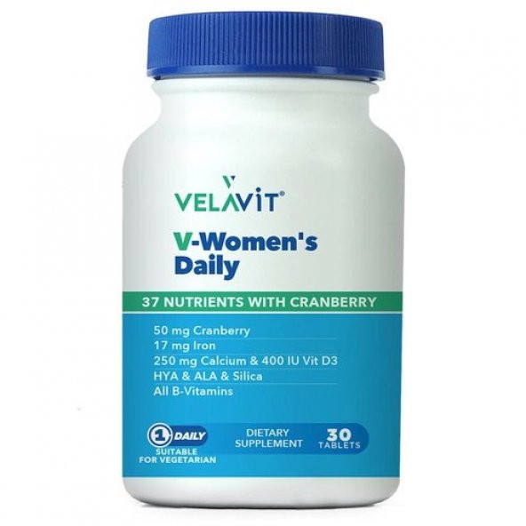 Velavit V-Womens Daily Takviye Edici Gıda 30 Tablet