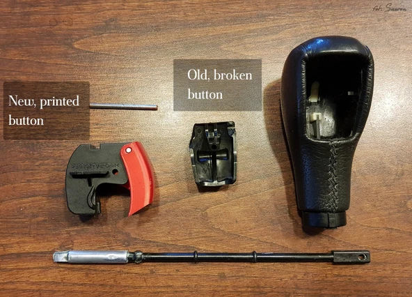 Byr3D Volvo (Xc70/V70) Vites Değiştirme Düğmesi Düğmesi T2952276 Sadece Plastik Aparattır - 2