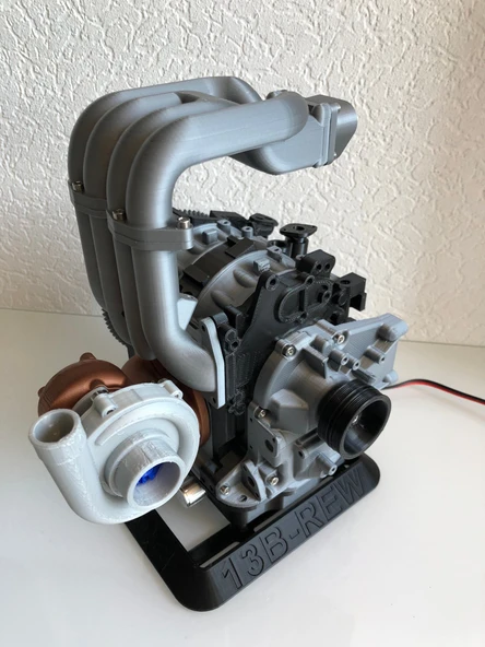 Byr3D Mazda Rx7 Wankel Rotary Motor 13B-Rew İçin Ekran Standı By Ericthepoolboy T4061827 Sadece Plastik Aparattır - 1