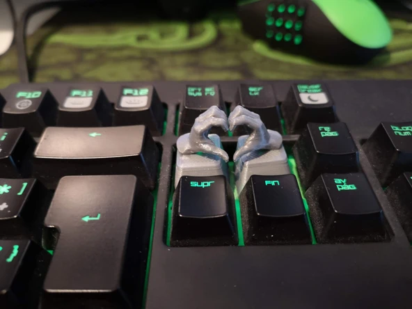 Byr3D Cherry Mx Klavye Tuşu Eller Kalp Hareketi Aşk Tuşları T4162979 Sadece Plastik Aparattır - 1