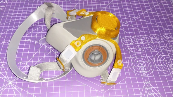 Byr3D 3M 6200 Yarım Maskeye Lastik Sıkıştırma T4252159 Sadece Plastik Aparattır - 4