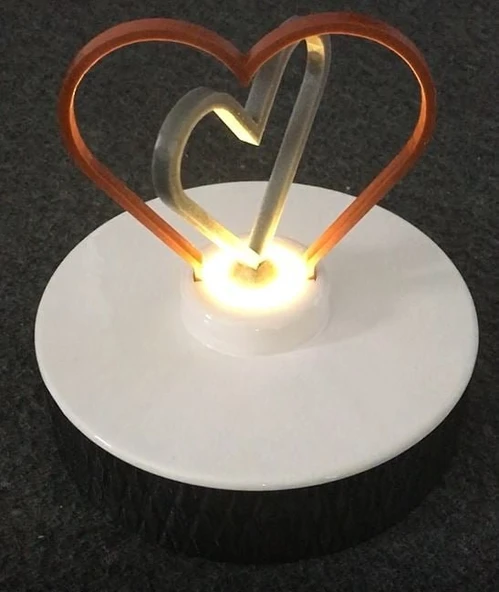 Byr3D Dönen Kalp Dekorasyonu T4545565 Sadece Plastik Aparattır - Resim 4