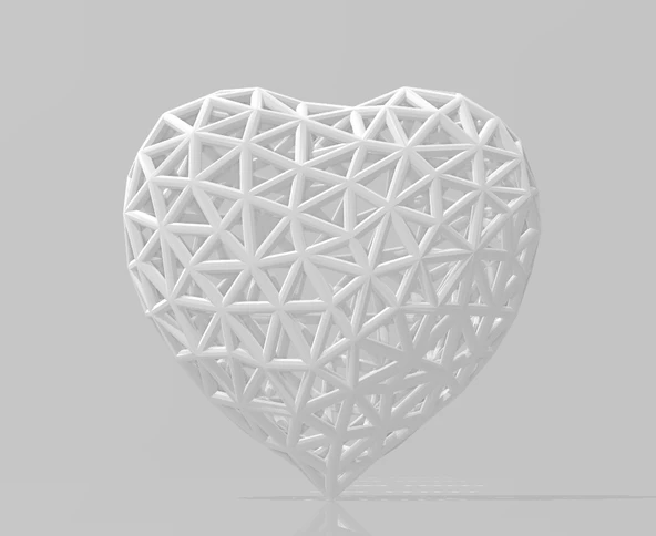 Byr3D Kalp Şeklinde Küpe/Kolye T4582301 Sadece Plastik Aparattır - 2