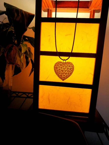 Byr3D Kalp Şeklinde Küpe/Kolye T4582301 Sadece Plastik Aparattır