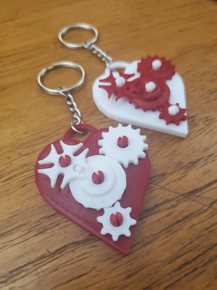 Byr3D Birbirine Geçmeli Sevgililer Günü Dişlileri Pimi Ve Kolye T410984 Sadece Plastik Aparattır