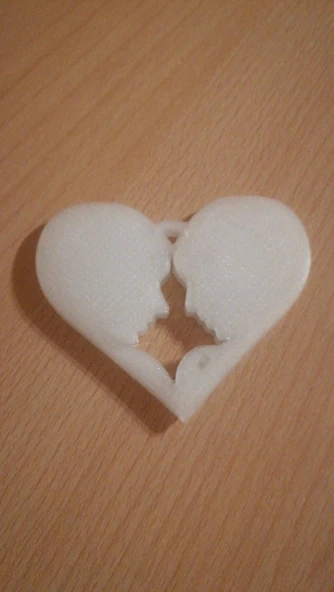 Byr3D Kalp Çift Kolye T1694356 Sadece Plastik Aparattır - 4