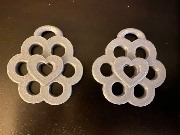 Byr3D Silindir Delikli Kalp Küpe T3970788 Sadece Plastik Aparattır