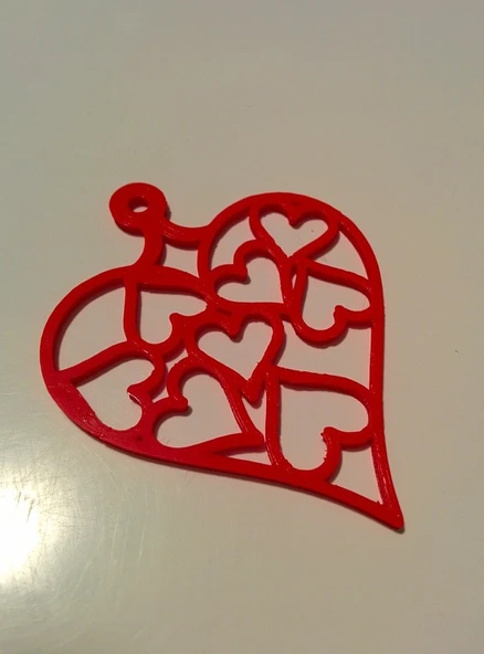 Byr3D Kalp Şeklinde Kolye Mk 2 T371782 Sadece Plastik Aparattır - 3