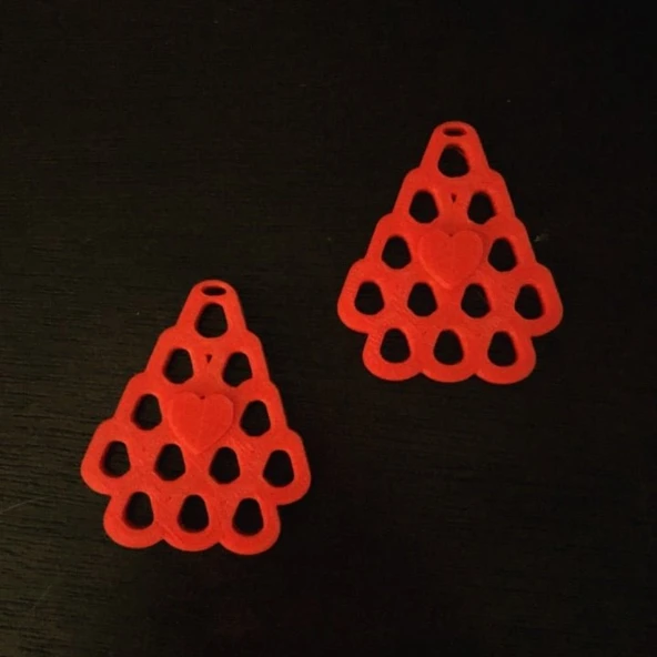 Byr3D Sevgililer Günü, Dairesel Yamuk Delikli Kalp Anahtarlık T2576900 Sadece Plastik Aparattır ürün görseli 1