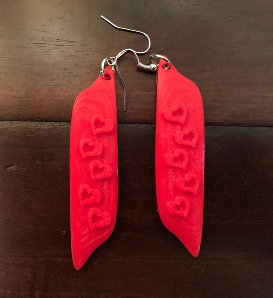 Byr3D Sevgililer Günü, Kalp Küpe T2782288 Sadece Plastik Aparattır