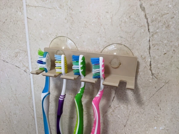 Byr3D 5 Yuvalı Diş Fırçası Tutucu T4887594 Sadece Plastik Aparattır